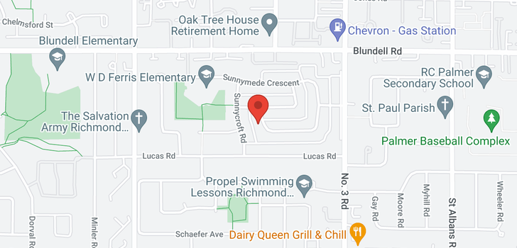 map of 7700 SUNNYHOLME CRESCENT